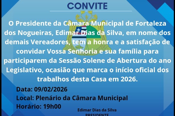 SESSÃO SOLENE DE ABERTURA DO ANO LEGISLATIVO